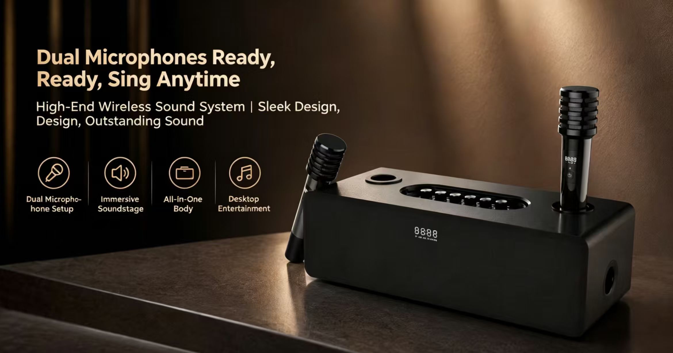 Dual Microphone Karaoke Speaker System